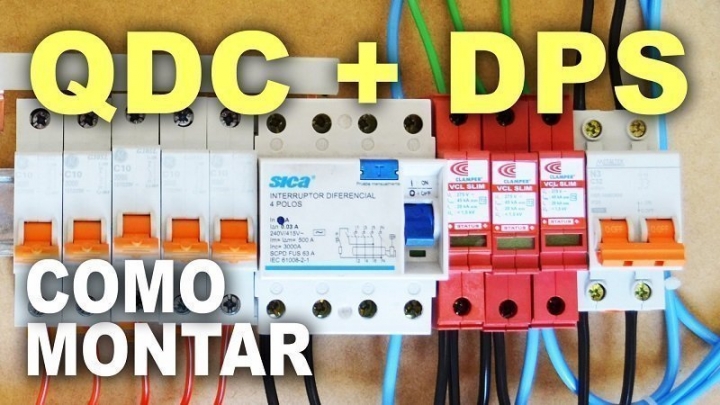 Instalao de uma caixa de distribuio de energia.